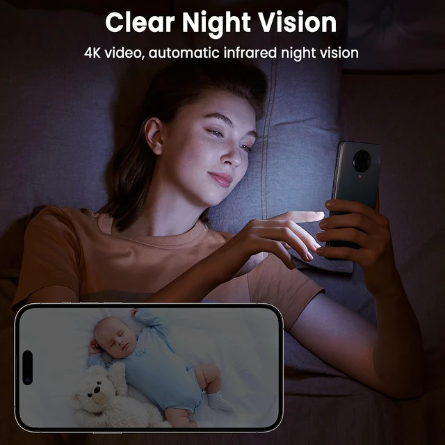 Alt view image 5 of 7 - 4K True Wireless Hidden Spy Camera 2.4G WiFi, 30-Day Standby, Cloud/SD Storage, Auto Night Vision, Precise Motion Detection for Home