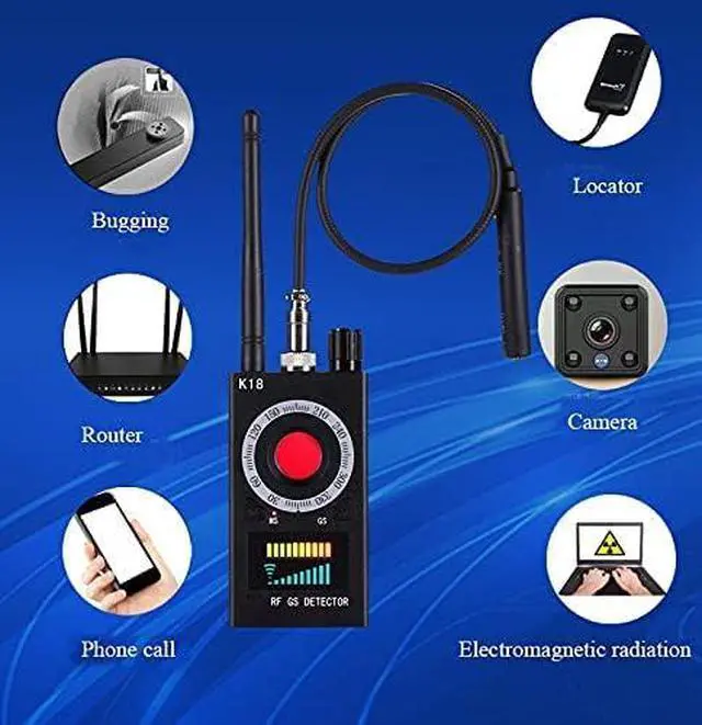 Alt view image 2 of 3 - Hidden Anti Spy Wireless Camera RF Detector Bug K18 RF GS Detector
