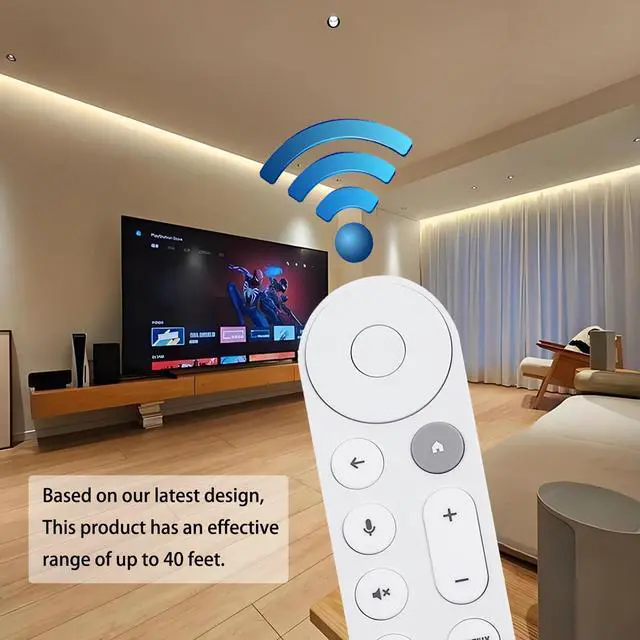 Alt view image 4 of 6 - 2 Pack GY3LE Voice Search Remote Control Compatible with Google TV Streamer 4K, New Controller Replacement Control Upgrade Voice Remote (4K), NOT Compatible with Google Chromecast Snow