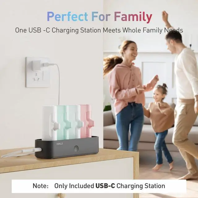 Alt view image 2 of 6 - Charger Station for Portable Charger 4500mAh,4800mAh, 5000mAh, Power Bank for iPhone Charging Station Multiple USB-C Family-Sized Charger Station for Home(Station Only),Black