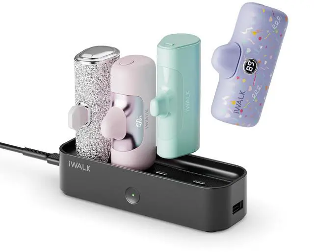 Main image of Charger Station for Portable Charger 4500mAh,4800mAh, 5000mAh, Power Bank for iPhone Charging Station Multiple USB-C Family-Sized Charger Station for Home(Station Only),Black