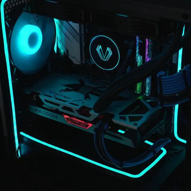 Alt view image 7 of 7 - LED Strip for PC, 21.7-inch 5V 3-Pin ARGB Light Bar, Chassis Lighting for Aura SYNC, Gigabyte RGB Fusion, MSI Mystic Light Sync with 8 Bracket