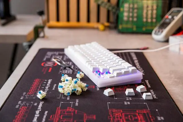 Alt view image 6 of 6 - RGB Blue Switch Kit, 36 Mechanical Keyboard Switches, for DIY, Hot Swap or Gaming Keyboard, Tactile Switch with Click (Clicky), Loud & Noticeable