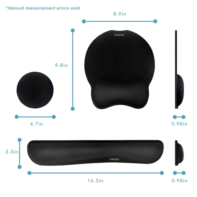 Alt view image 7 of 7 - Premium Keyboard Wrist Rest and Mouse Pad Wrist Support Ergonomic Memory Foam Set for Office, Laptop, Mac, Computer and Gaming, Comfortable Typing &Wrist Pain Relief