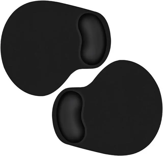 Main image of 2 Pack Ergonomic Mouse Pad with Wrist Rest Support, Mousepad with Comfortable Gel Wrist Rest Support and Lycra Cloth,for Easy Typing Pain Relief Durable and Easy to Clean,Black