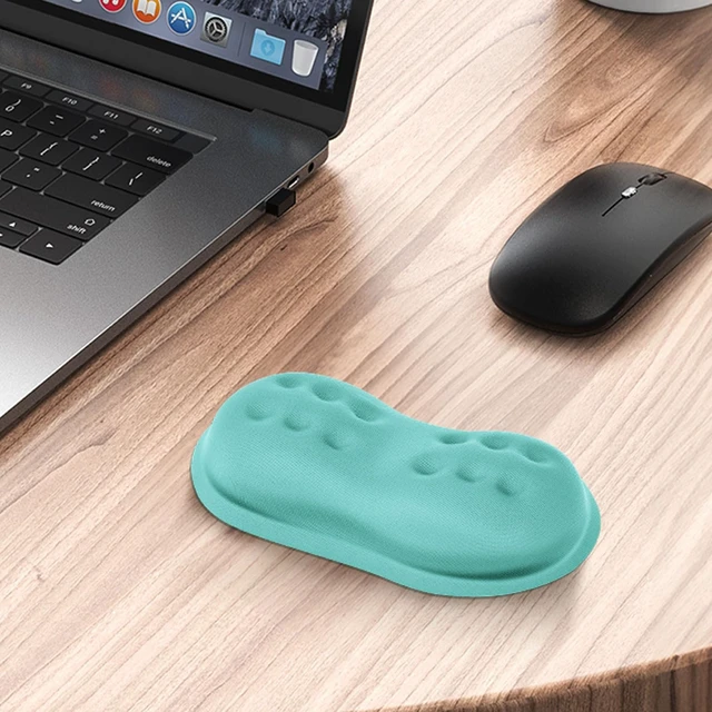 Alt view image 7 of 7 - Mouse Wrist Rest, Desk Wrist Pad for Mouse, Comfortable Computer Mouse Wrist Support, Ergonomic Wrist Rest with Memory Foam Fillings, Non-Slip Base (Black)
