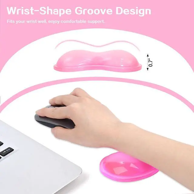 Alt view image 5 of 7 - Gel Keyboard & Mouse Wrist Rest Set - Keyboard Wrist Rest Pad & Mouse Support for Office Gaming Pad Computer Laptop Ergonomic Comfortable Pain Relief- Pad Set (2 Pack)