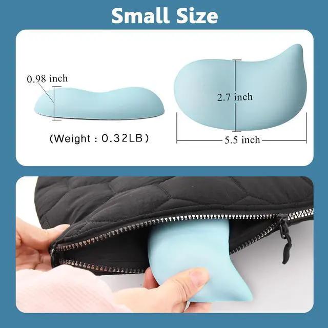 Alt view image 7 of 7 - Mouse Wrist Rest Pad, Small Gel Mouse Keyboard Support Cushion Non-Slip Base, for Easy Typing and Wrist Pain Relief Office Computer, Laptop, PC Gaming (Blue)