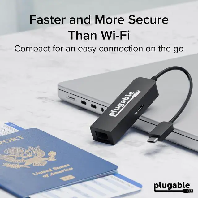 Alt view image 6 of 7 - USB C to Ethernet Adapter 2.5Gb with 100W USB-C PD Charging, 2.5 Gigabit Type C USB Ethernet Adapter for Windows, MacBook, Chrome, iPad, Surface, XPS, Thunderbolt 4, USB4 (USBC-E2500PD)
