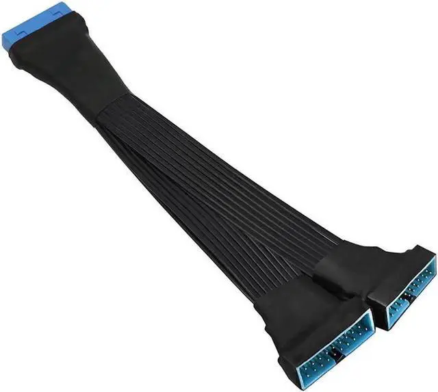 Main image of Aomoproing USB 3.0 Header Extension Cable 19/20 Pin 1 to 2 Y Splitter, Internal USB 3.0 Header Multiplier Extension Adapter for PC Motherboard DIY, 5.9 Inch