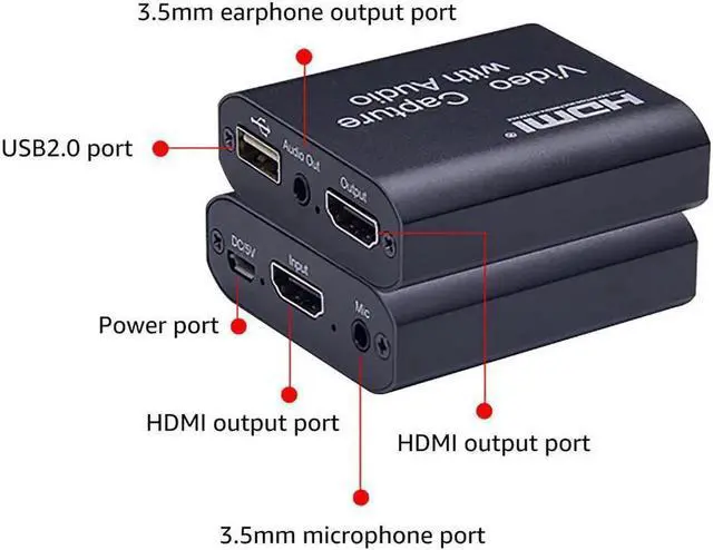Alt view image 2 of 7 - Aomoproing HDMI to USB 2.0 Video Audio Capture Card, 1080p Recording with Loop Out for Gaming Streaming/Teaching/Video Conference/Live Broadcasting