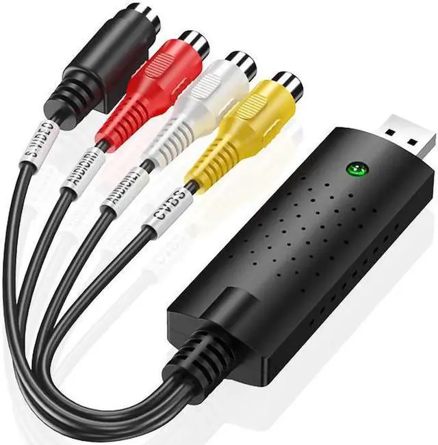 Alt view image 4 of 4 - 2PC USB2.0 Video Audio VHS VCR Capture Card, Video to DVD Converter Adapter for Preserving Old VHS Tapes, Analog Video to Digital