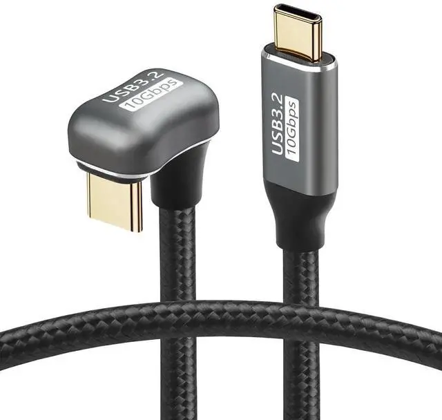 Main image of Aomoproing USB-C to C Cable 100W, Opposite U Shape Fast Charging Cable, Nylon Braided, 0.5M/1.6FT for Phones, Laptops & USB-C Devices