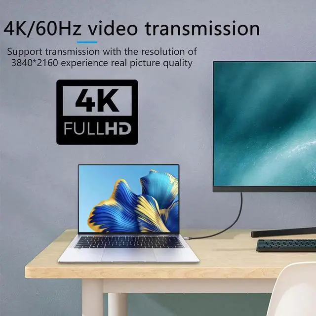 Alt view image 2 of 3 - Aomoproing USB-C to C Cable 100W, Opposite U Shape Fast Charging Cable, Nylon Braided, 0.5M/1.6FT for Phones, Laptops & USB-C Devices