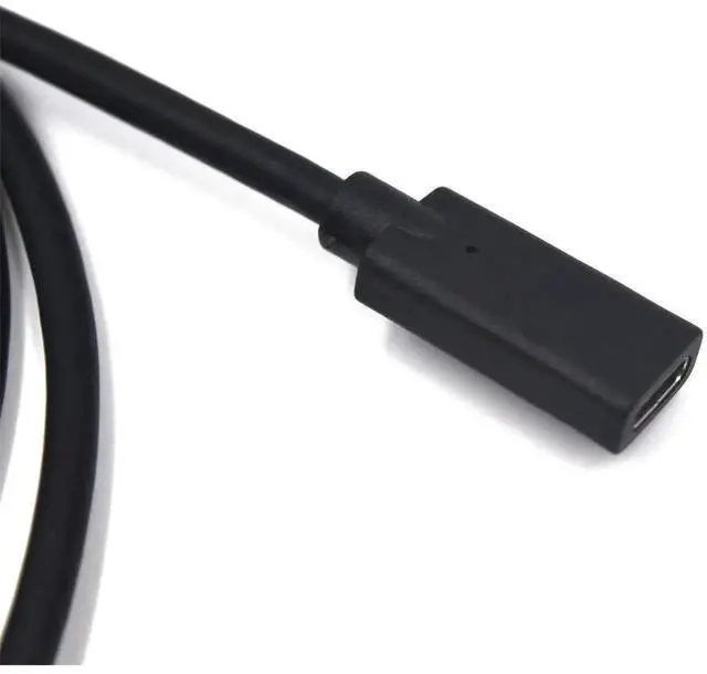 Alt view image 4 of 7 - Aomoproing 2ft USB 3.1 Type C Extension Cable, 10Gbps 3A Left & Right Angled USB-C Male to Female Extender, 4K@60hz AV Monitor Cord with Gold-Plated Plugs