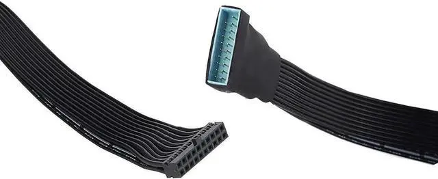 Alt view image 3 of 5 - Aomoproing USB 3.0 Header Extension Cable, Low Profile USB 3.0 Internal 19/20 Pin Header Extender, USB 3 Motherboard Adapter, 5.9 Inch