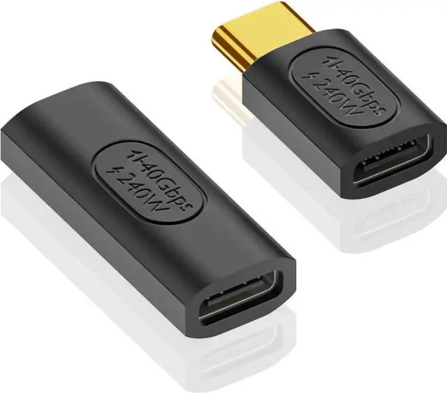 Main image of Aomoproing USB C Extender Adapter Set, 240W 40Gbps USB C Male to Female & Female to Female Extension Adapter, Compatible with iPhone, Laptop, Thunderbolt 4, Monitor & Docking Station