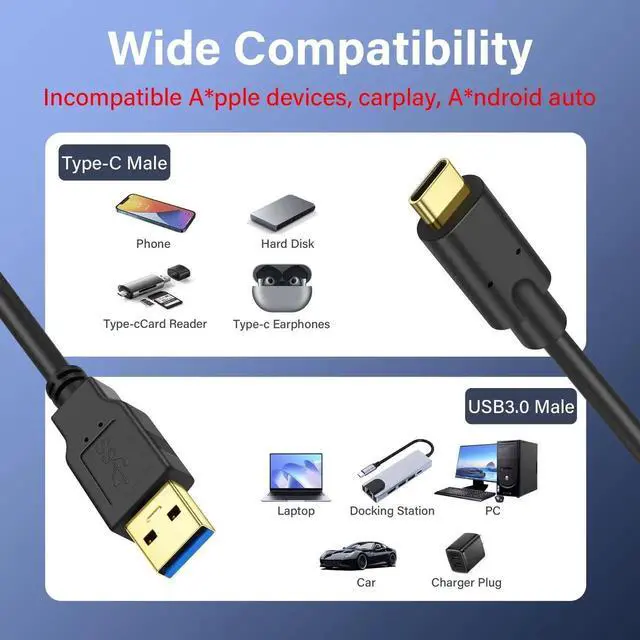Alt view image 5 of 5 - Aomoproing USB3.0 to USB-C Coiled Cable, 5Gbps Retractable 90 Degree Charging & Data Transfer Cable (M to L) for Phone, Tablet