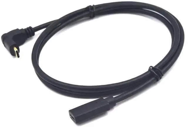 Alt view image 3 of 5 - Aomoproing 2ft USB 3.1 Type C Extension Cable, 3A 10Gbps, Up & Down Angle USB C Male to Female Extender, 4K@60hz AV Monitor Cord, Gold-Plated Plugs, Sync Charging & Data Transfer High Speed Cable