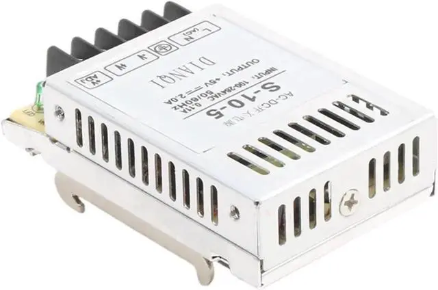 Alt view image 2 of 6 - 10W 5V 2A DIN Rail Switching Power Supply, AC to DC Power Converter LED Driver, Replacement for S-10-5