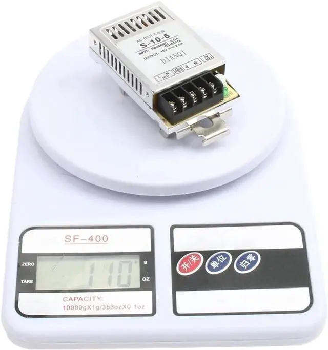 Alt view image 3 of 6 - 10W 5V 2A DIN Rail Switching Power Supply, AC to DC Power Converter LED Driver, Replacement for S-10-5