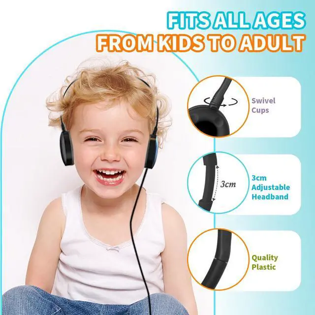 Alt view image 5 of 5 - ZHENWAY 36 Pack Bulk Headphones for Classroom School, Durable Wholesale Wired Headphones for Kids Student Boys Girls Adults