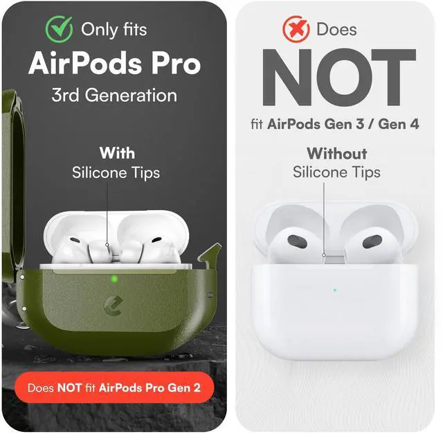 Alt view image 2 of 5 - Keybudz for Waterproof AirPods Pro 3 Case with Lock - IP68 Waterproof and Dust Proof, Shockproof Protector, Heavy Duty Rugged Protection, Drop Proof Hard Cover for AirPods Pro 3rd