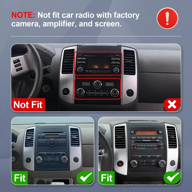 Alt view image 2 of 5 - 9 Inch IPS Touchscreen Android 14 Car Stereo for Nissan Frontier Xterra 2009-2012 with Wireless CarPlay & Android Auto 2+64GB Car Radio, Support WiFi 6, Bluetooth,5.4, Backup Camera, SWC