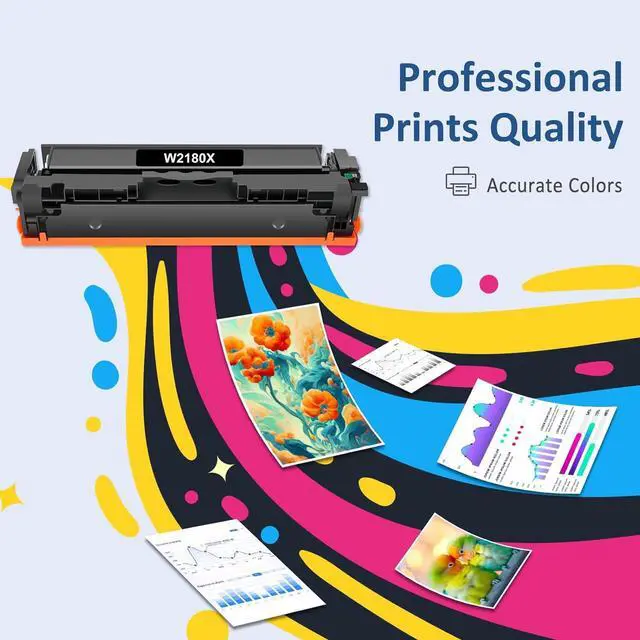 Alt view image 5 of 6 - 218X Toner Cartridges 4 Pack for HP 218A MFP 3301 3301fdw Toner with Chip