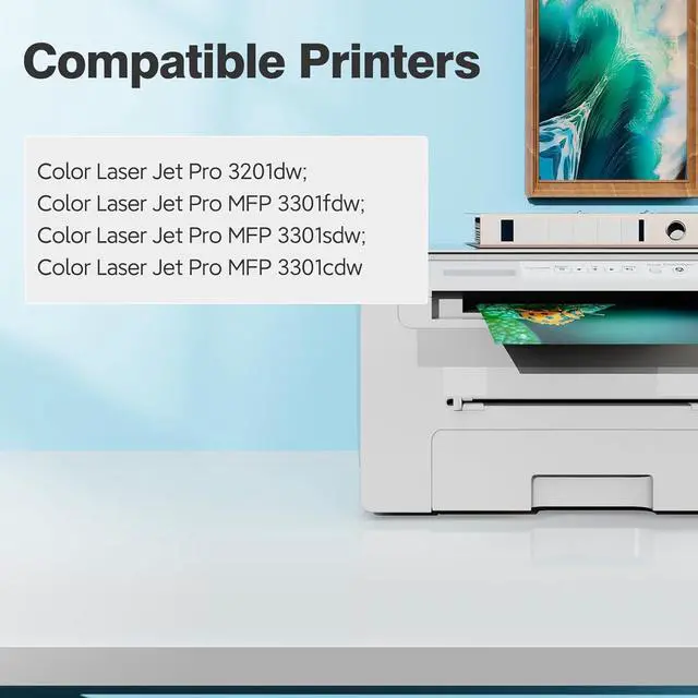 Alt view image 2 of 7 - 218X Toner Cartridges 3301sdw 3301fdw 3201dw for HP 218X 218A toner Cartridge 4 pack, 3301sdw 3301fdw 3201dw Toner Cartridge, HP218X 218 Toner for Color LaserJet Pro MFP 3301sdw 3301fdw 3201dw 3301cdw