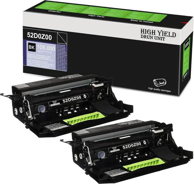 Main image of MX710 520Z (52D0Z00) Black Drum Unit, Compatible 2 Pack 52D0Z00 Replacement for Lexmark 52D0Z00 for MX710de MX710dhe MX711dhe MX810de MX810dfe MX811de MX812de MX812dfe Printer
