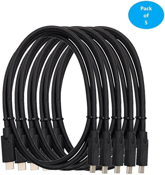 Alt view image 2 of 5 - MICRO CONNECTORS 1 Meter USB 3.1 USB-C M/M Cable with Built-in E-Marker 5-Pack (E07-316CMM1M-5P)