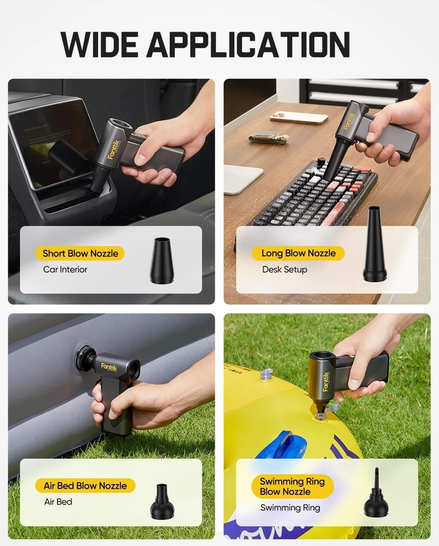 Alt view image 6 of 7 - B10 Pro Max Electric Air Duster with Powerbank Function (Grey)