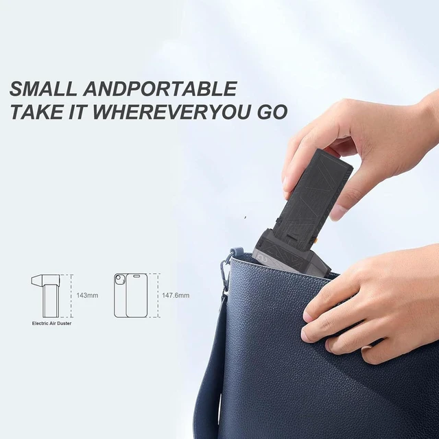 Alt view image 5 of 7 - Jet Dry Blower, Super Jet Fan Blower 180000 RPM, Portable Mini Jet Blower with 3 Adjustable Speeds, Cordless Air Blower Car Dryer Type C Rechargeable
