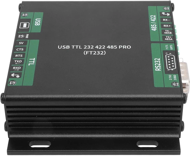 Alt view image 6 of 7 - 9 in 1 USB to TTL RS232 RS422 RS485 Adapter with Chip, Industrial Isolated Multi Interface Converter with Aluminum Alloy Case