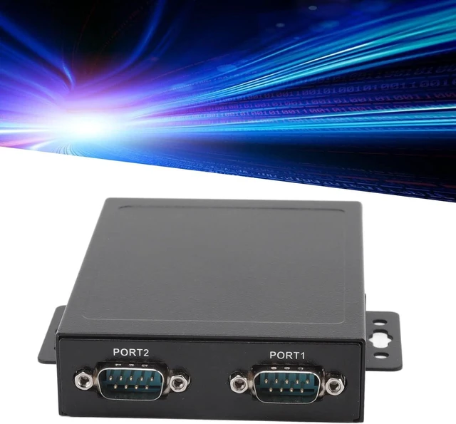 Alt view image 5 of 7 - USB to 2 Port RS232 Serial Adapter, Versatile Industrial Wall Mount Design Provides Double Buffer, Metal Housing Plug and Play Suitable for Pos Applications