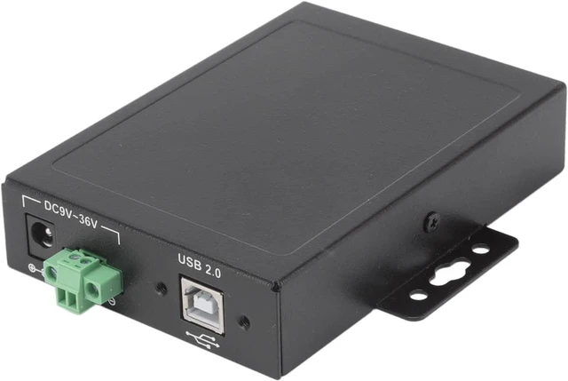 Alt view image 6 of 7 - USB to 2 Port RS232 Serial Adapter, Versatile Industrial Wall Mount Design Provides Double Buffer, Metal Housing Plug and Play Suitable for Pos Applications