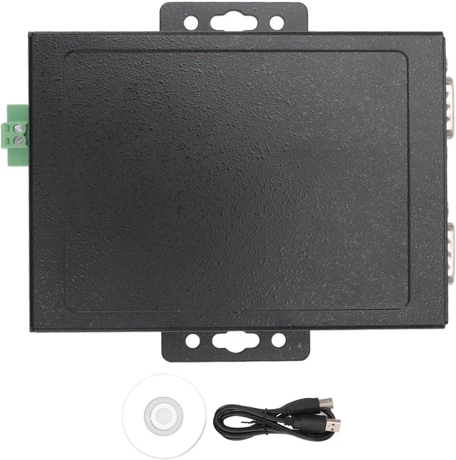 Alt view image 7 of 7 - USB to 2 Port RS232 Serial Adapter, Versatile Industrial Wall Mount Design Provides Double Buffer, Metal Housing Plug and Play Suitable for Pos Applications