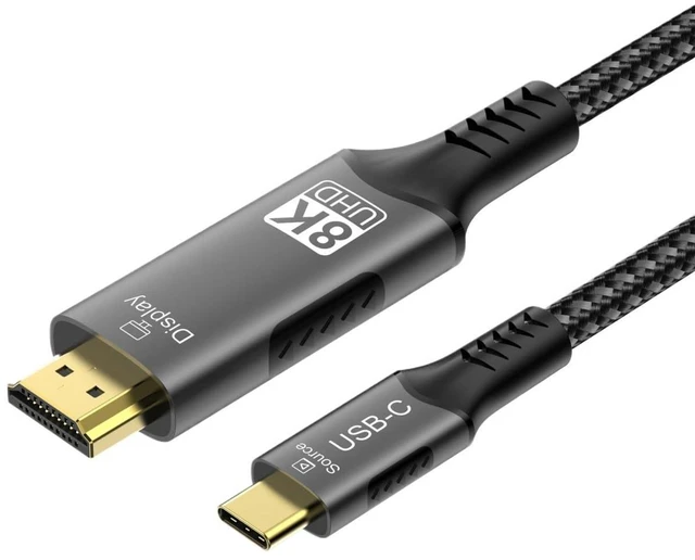 Alt view image 2 of 3 - Cable 48Gbps 8K USB C to HDMI 2.1 Cable 6 Support 4K 240Hz and 60Hz(8K60Hz 2m)