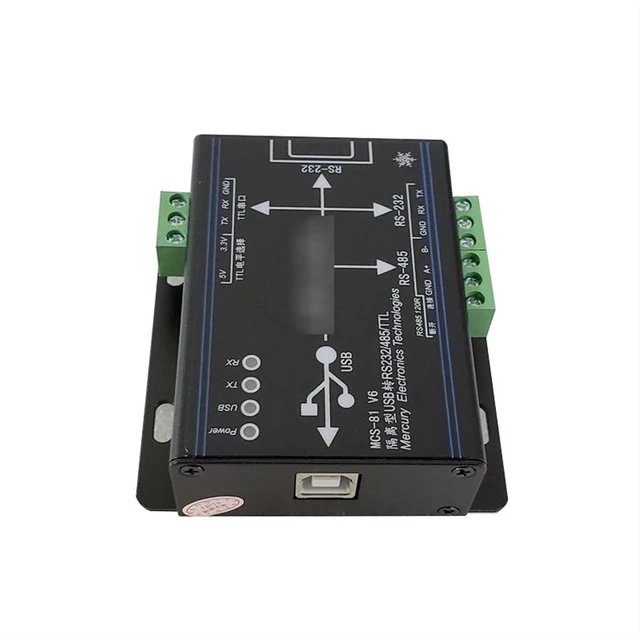 Alt view image 4 of 4 - Chip Isolated USB to T-T-L/RS232/RS485 3 in 1 Serial Port Adapter Industrial-Grade T-T-L RS-232 RS-485 Isolation