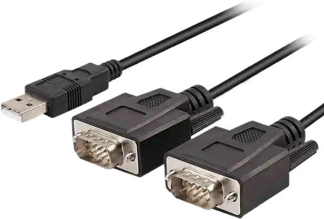 Main image of USB 2.0 to Dual com F&T>D*I CHIP 2 Port USB to Serial RS232 DB9 Adapter Cable
