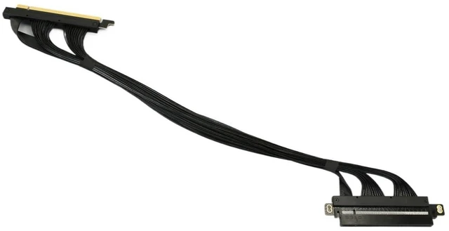 Main image of PCIe4.0 Riser Cable GEN4 for GPU Ai Server Installation high Density Full Connecting Wiring(0.38m,Straight Black)