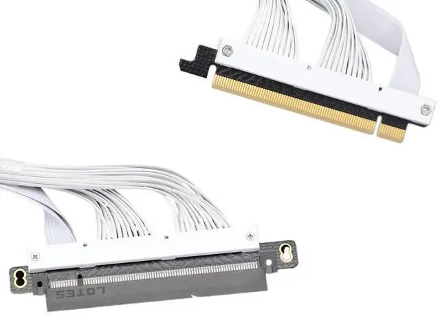 Alt view image 6 of 7 - PCIe4.0 Riser Cable GEN4 for GPU Ai Server Installation high Density Full Connecting Wiring(0.48m,Straight White)