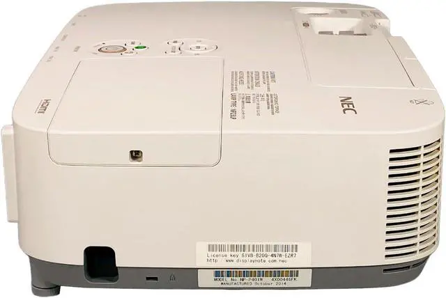 Alt view image 4 of 7 - NEC P401W 3LCD Projector 4000 ANSI HD 1080i HDMI x 2 16:10 (WXGA) LAN, Bundle Remote Control Power Cord HDMI Cable