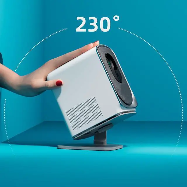 Alt view image 2 of 7 - Portable HD Projector, 1080P Supported, Android 11.0, 1GB Cache 8GB Memory, Built in Speaker, Wireless Mirroring, for Home Outdoor Movie