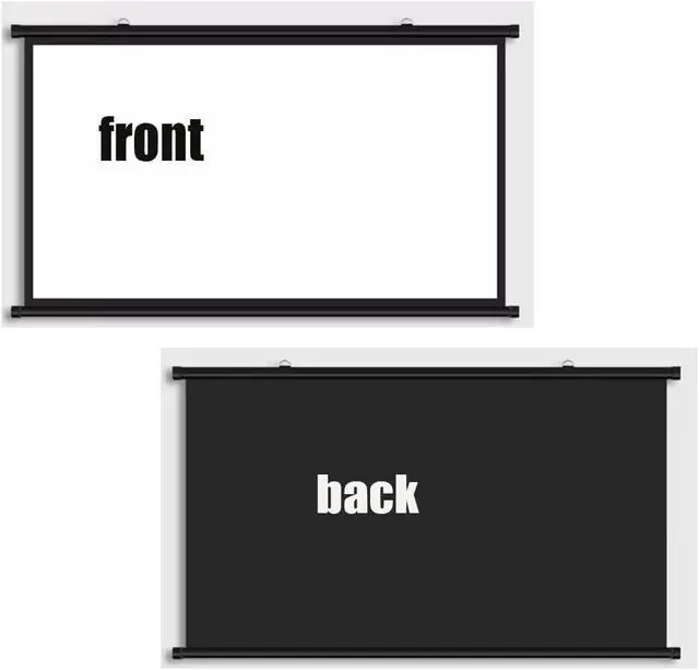 Alt view image 5 of 7 - 60" Drop Down Projector Screen Portable Home Cinema Wall Mount Movie Screen, 4:3 16:9 HD Adjustable Projection Screen for Indoor Outdoor, Anti-Crease(60inch4:3)