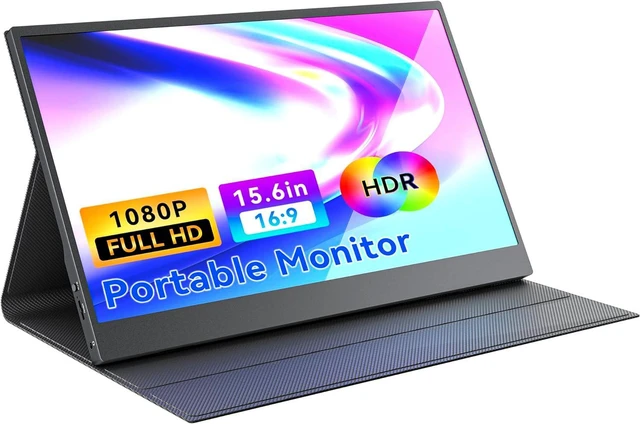 Main image of 15.6 Inch Portable Monitor FHD 1080P IPS Display with USB C and HDMI Ultra Slim Travel Screen Extender for Laptop and Gaming