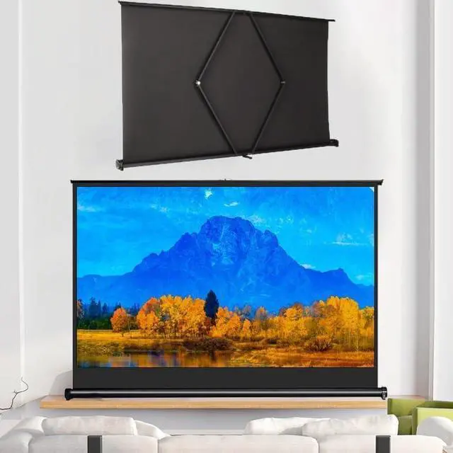 Main image of Tabletop Projection Screen 20in 30in 40in 50in Mobile Projector Screen 16:9 4K Retractable Movie Screen for Outdoor Indoor Schools Home Theater Office (30inch/4:3)