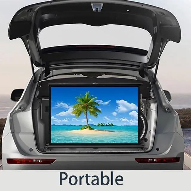 Alt view image 6 of 7 - Tabletop Projection Screen 20in 30in 40in 50in Mobile Projector Screen 16:9 4K Retractable Movie Screen for Outdoor Indoor Schools Home Theater Office (30inch/4:3)