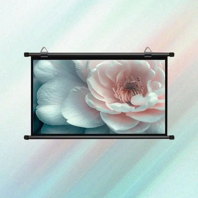 Main image of 30" 40" 50" 60" 72" Home Theater Projector Screen, Manual Projection Screen, HD 4K 4:3 16:9 Roll Up Movie Screen for Indoor Outdoor(30 Inch 4:3)